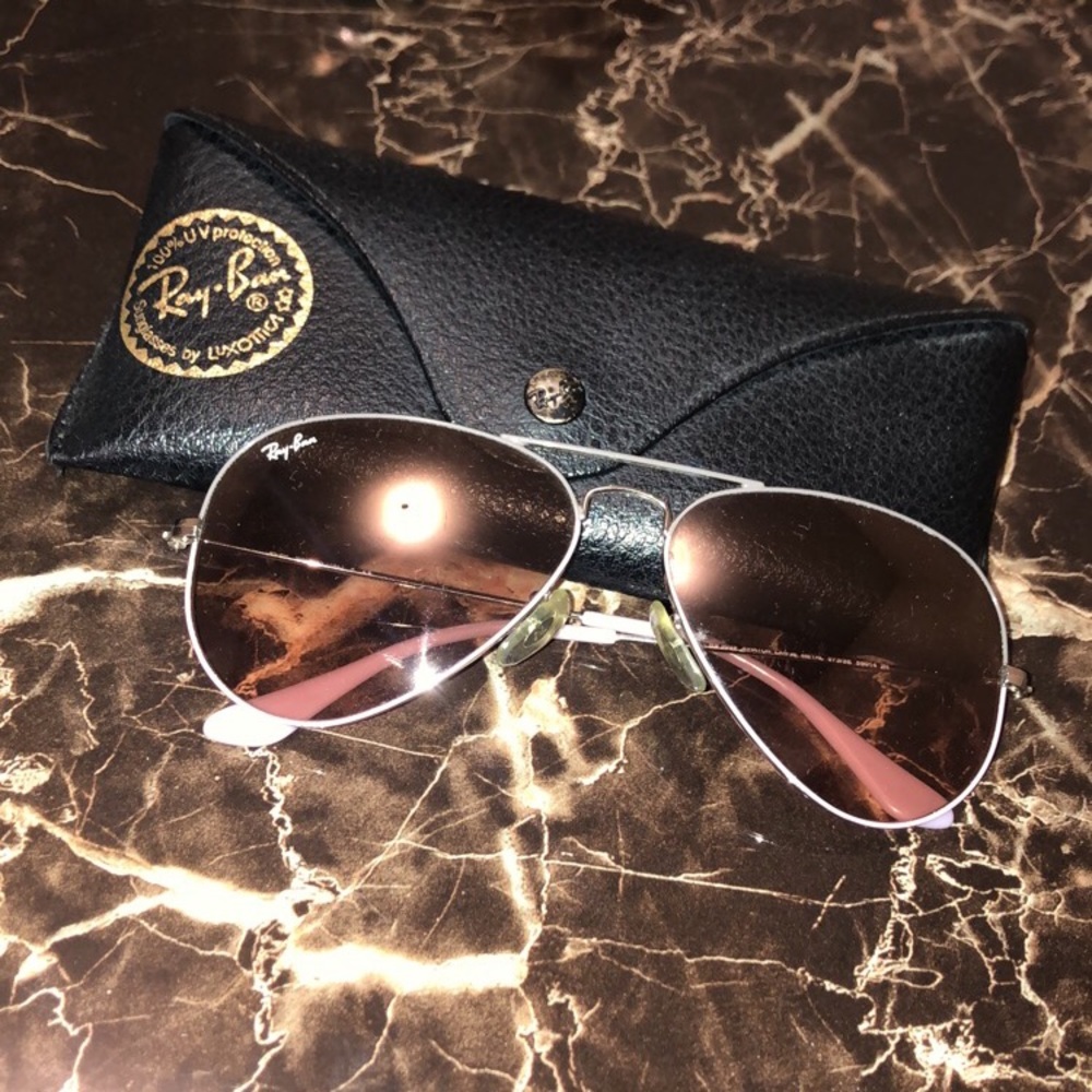 Pink Ray-Ban Aviator Sunglasses